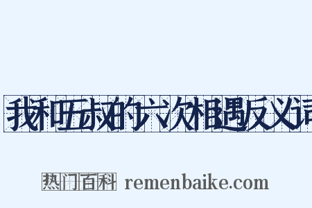 我和五叔的六次相遇反义词是什么意思的图片